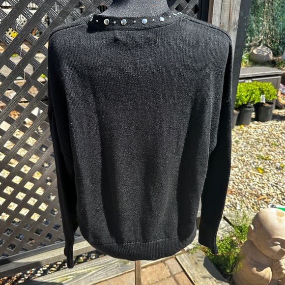 Rebecca minkoff silver studded sweater size small but can fit a size medium too. - Picture 4 of 6